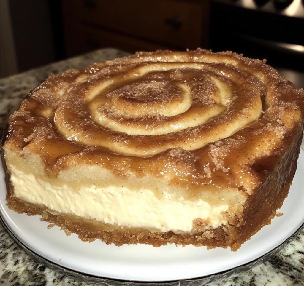 Cinnamon Roll Honeybun Cheesecake