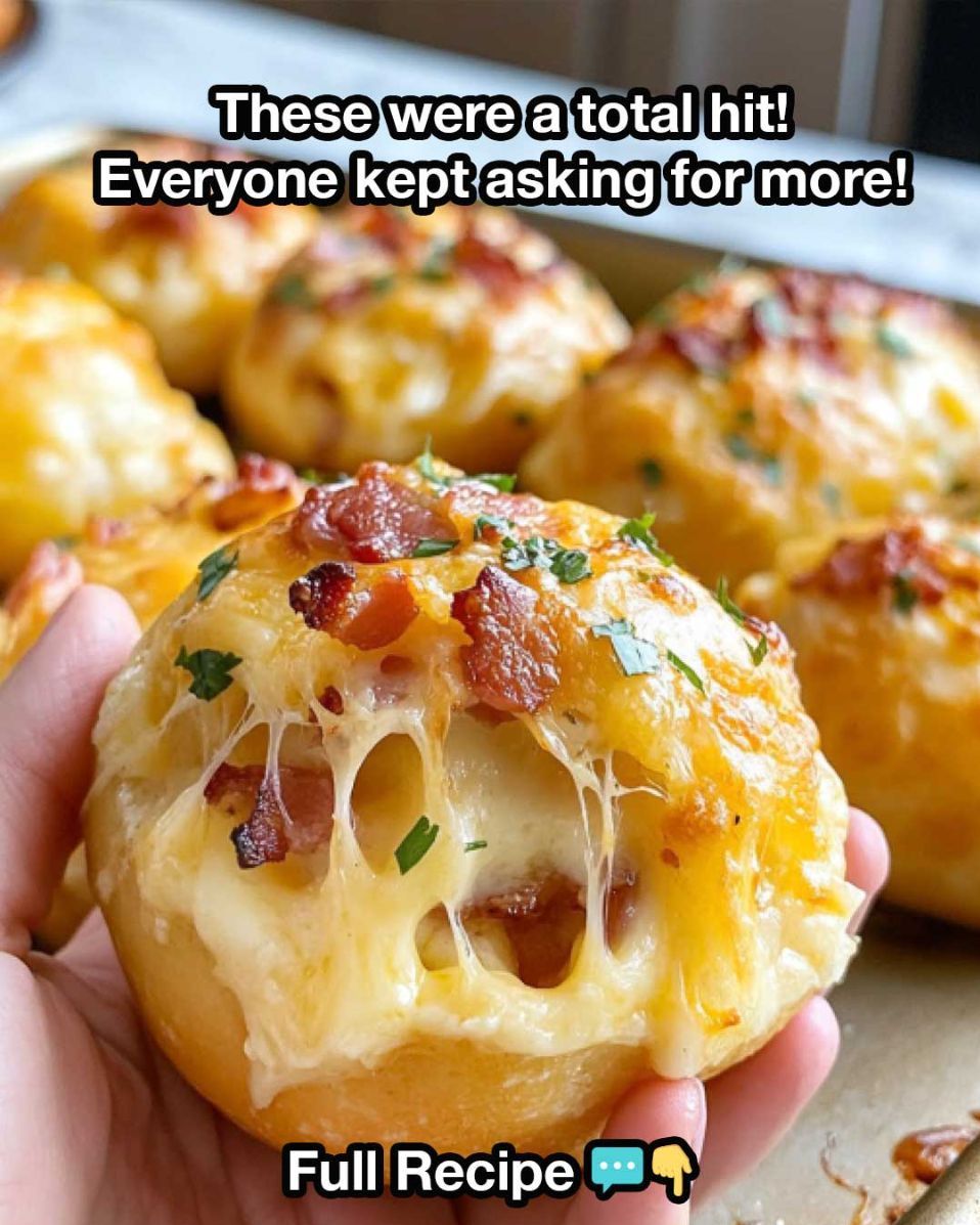 Baked Bacon Stuffed Cheese Bombs