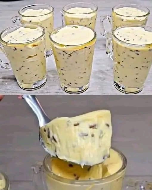 Custard dessert with dry fruits