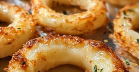 Low Carb Baked Mozzarella Onion Rings