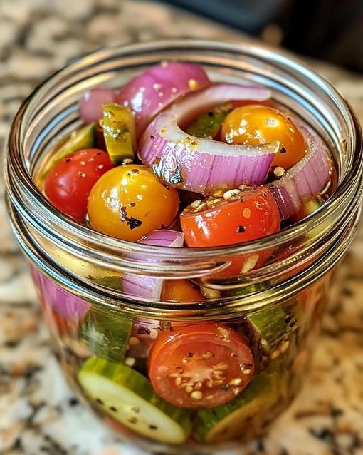 Pickled cherry tomatoes