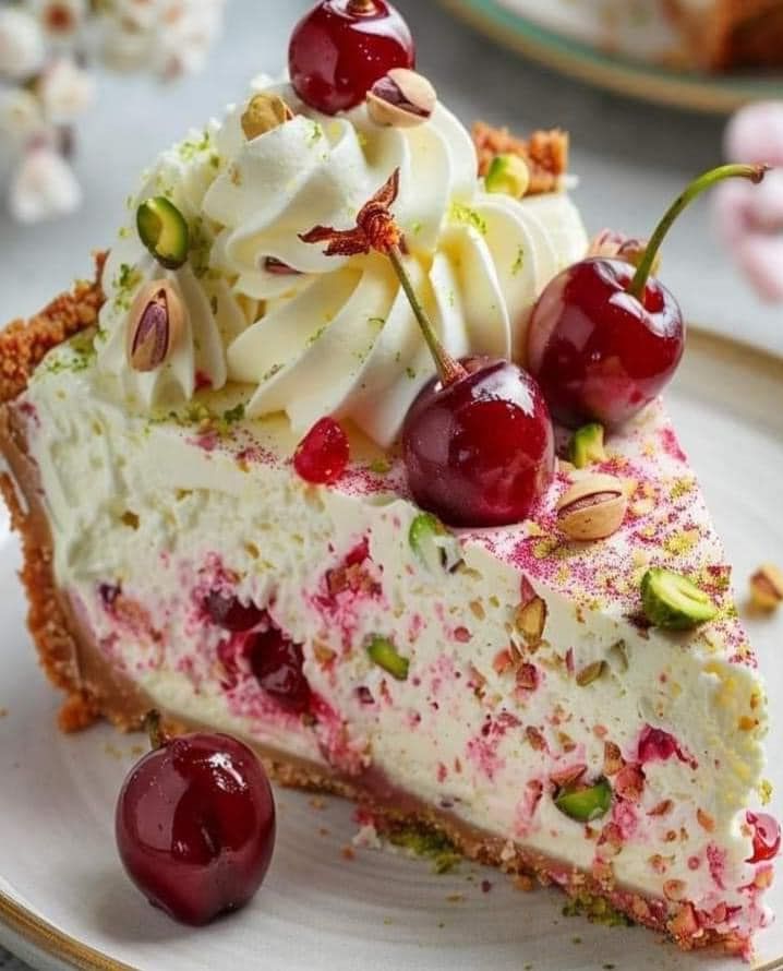 Cherry Pistachio Cheesecake Recipe