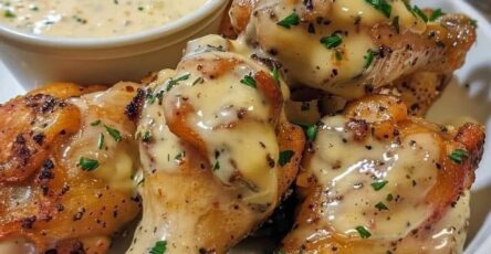 Creamy Garlic Parmesan Chicken Wings