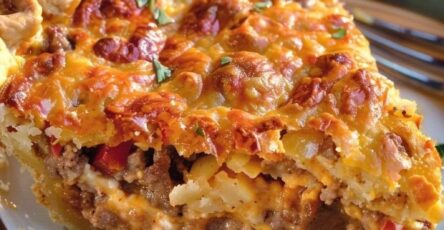 Cheeseburger Pizza Pie