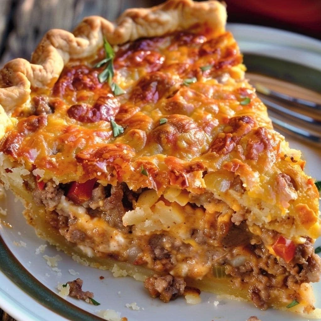 Cheeseburger Pizza Pie