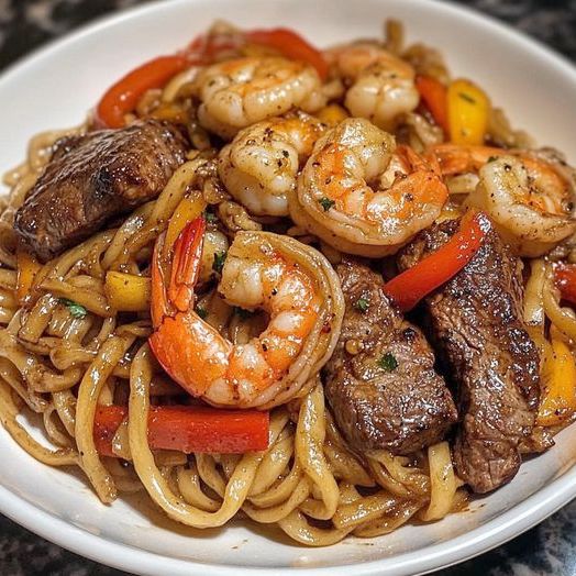 Steak & Shrimp Noodles