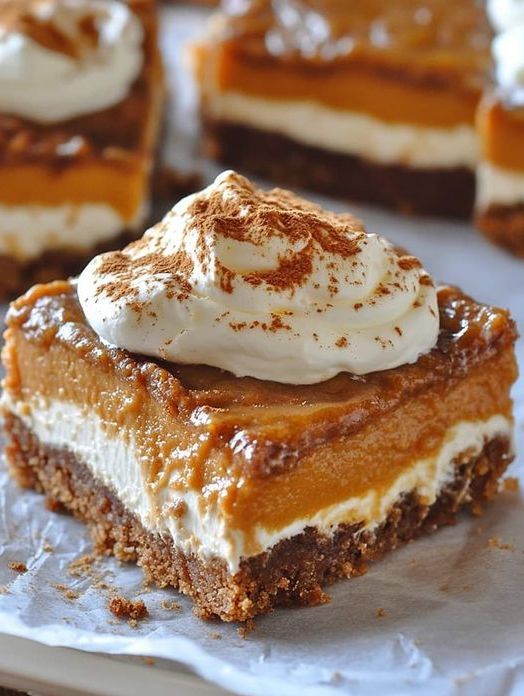 Pumpkin Cream Cheese Dream Bars