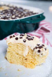 Cannoli Poke Cake