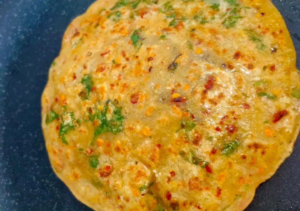 Liquid Dough Chilli Garlic Paratha