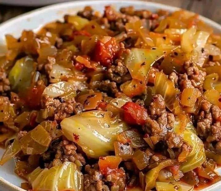 Ground beef and cabbage