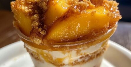 Peach Cobbler Cheesecake Cups