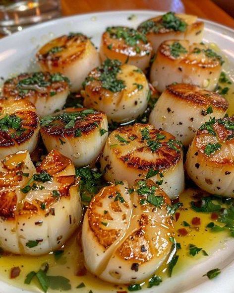 Garlic Butter Baked Scallops