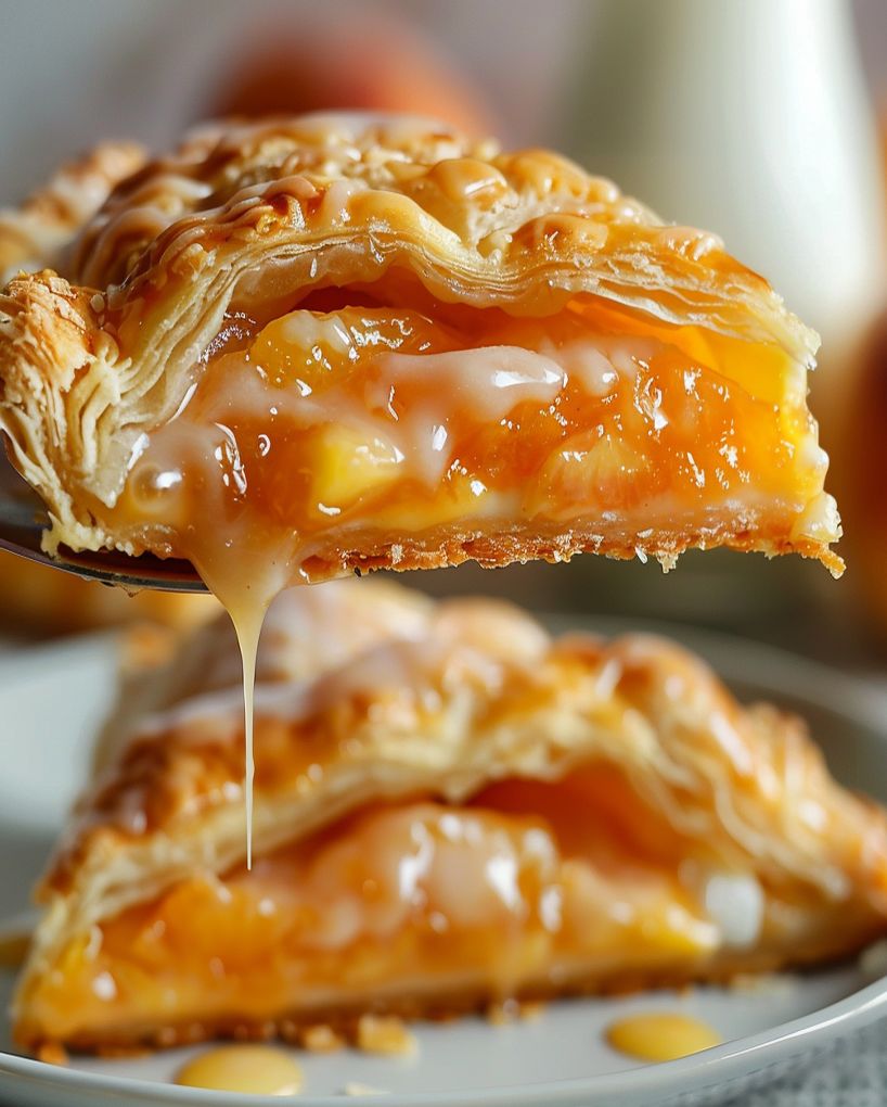 Easy Golden Peach Turnovers