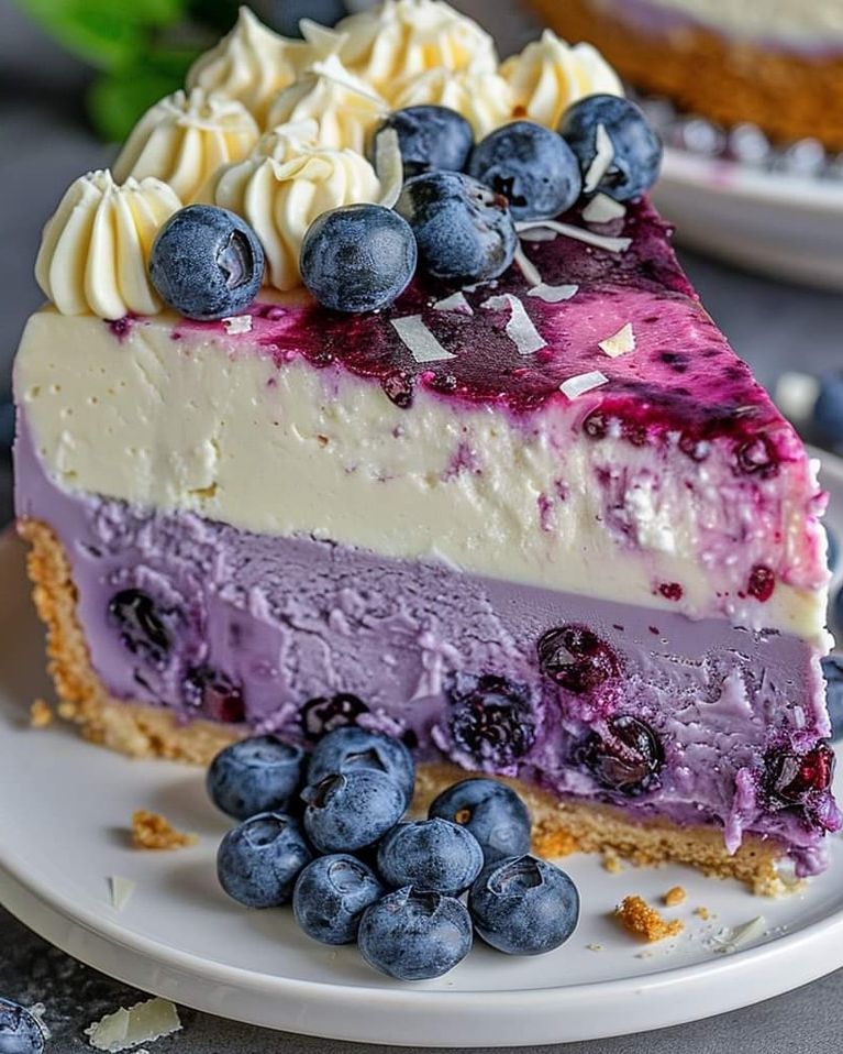 White Chocolate Blueberry Cheesecake