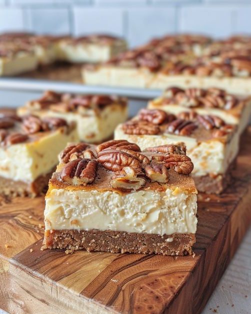 Low Carb Pecan Pie Cheesecake Bars