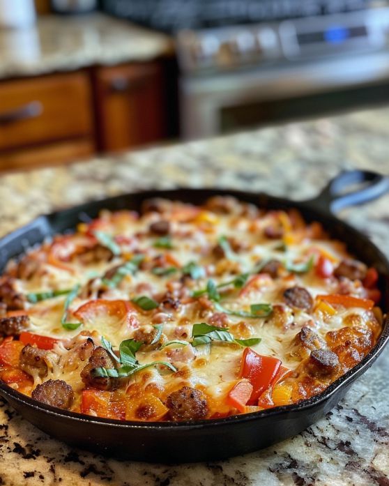 Keto Pizza Skillet