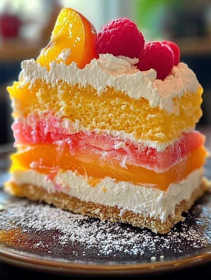 No-Bake Peach Split Cake Recipe