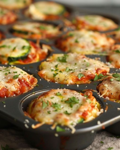 Low Carb Zucchini Lasagna Bites