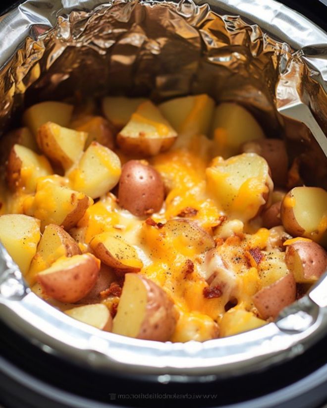 Slow Cooker Cheesy Potatoes