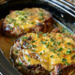 Slow Cooker Cheesy Pork Chops