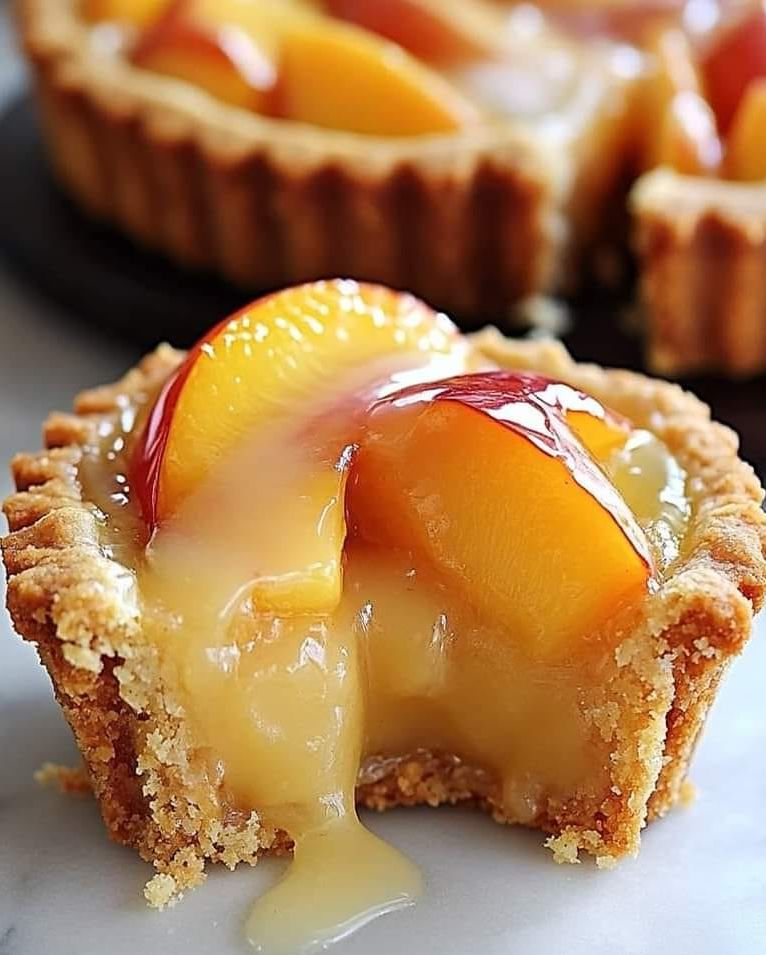 Mini Brown Butter Peach Tarts