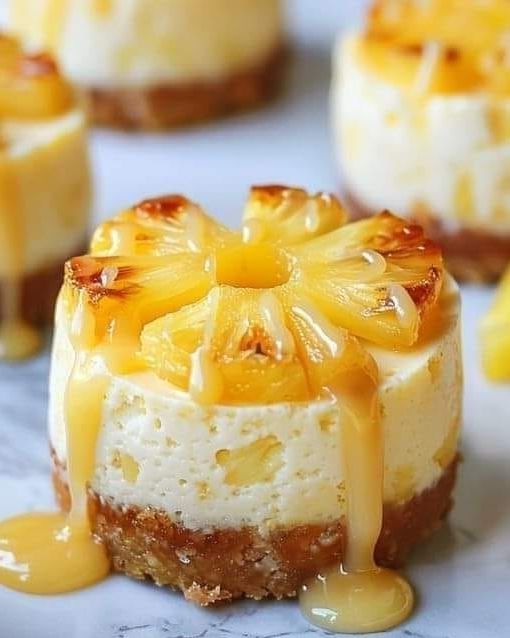 Mini Pineapple Cheesecakes