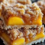 Cinnamon Peach Crumble Bars