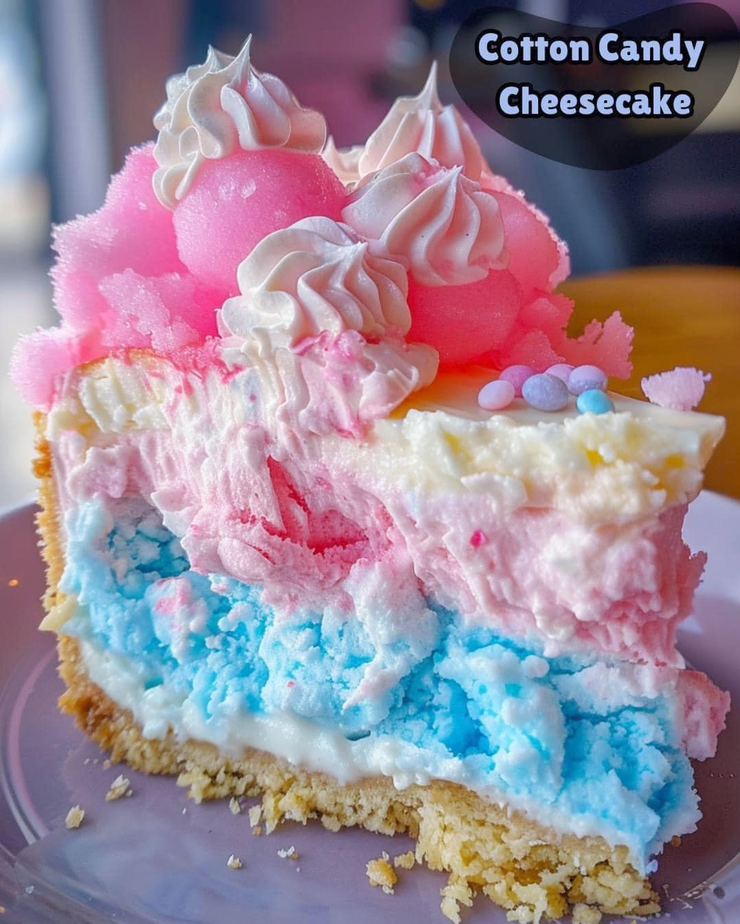 Cotton Candy Cheesecake