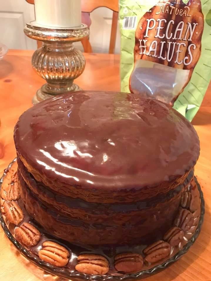 Old Fashioned Butter Cake with Chocolate Icing