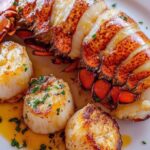 GARLIC BUTTER LOBSTER AND SCALLOPS