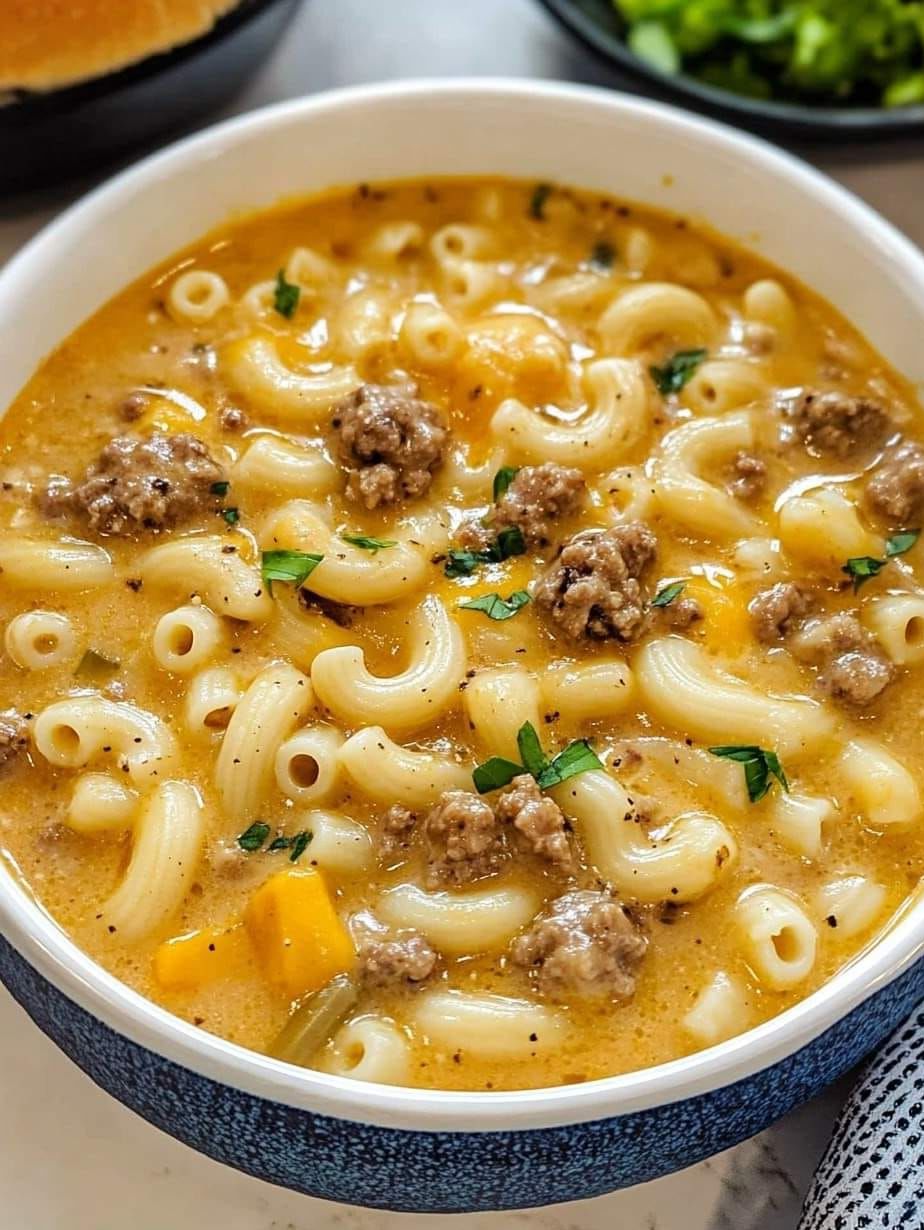 Cheeseburger Macaroni Soup