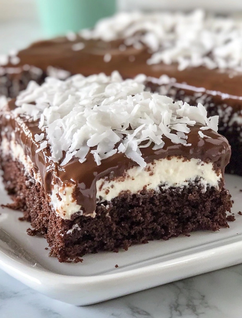 Mounds Poke Cake