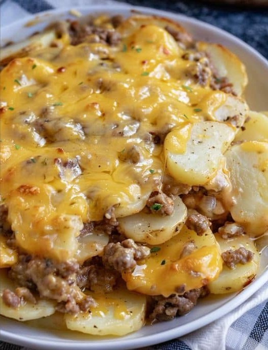 Cheesy Hamburger Potato Casserole