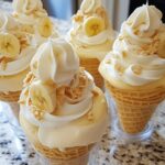 Banana pudding ice cream cones