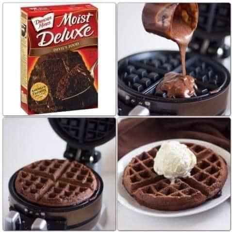 Cake Mix Waffles