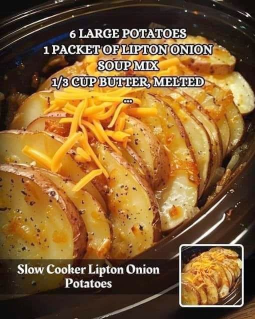 Slow Cooker Lipton Onion Potatoes