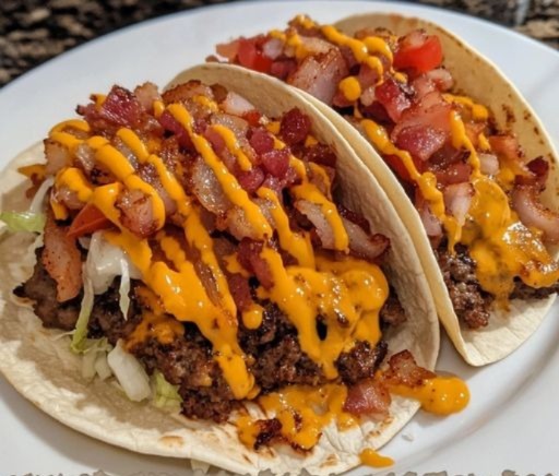 Loaded Bacon Cheeseburger Tacos