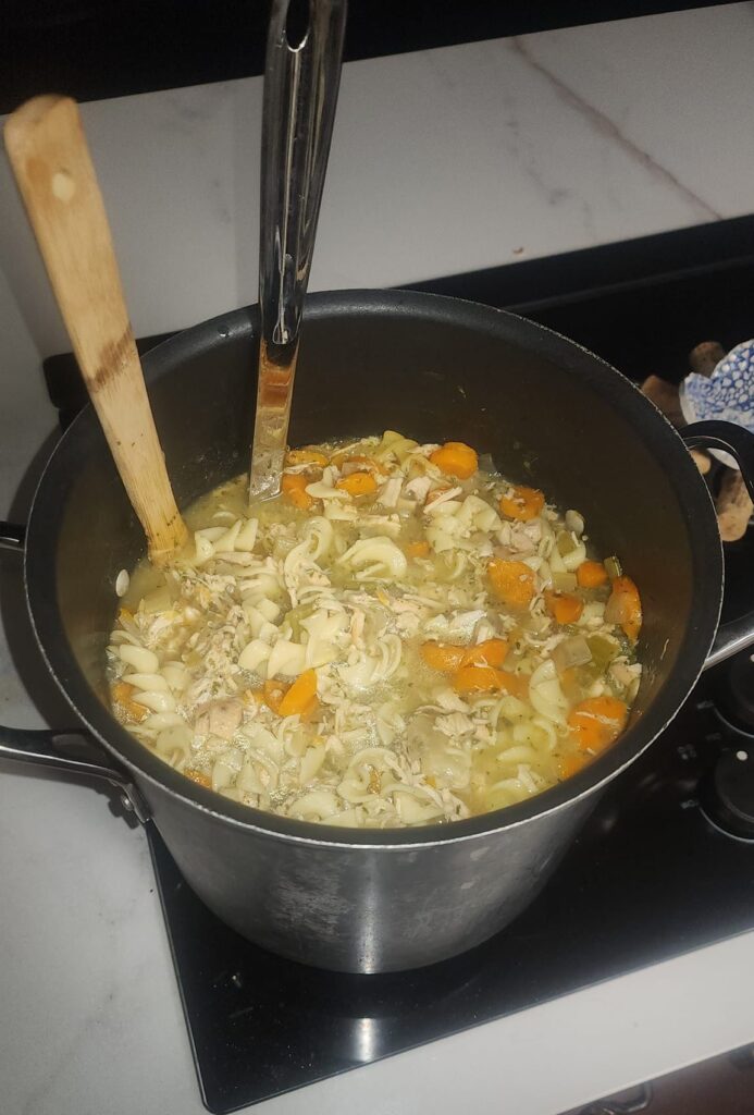 Homemade chicken noodle soup