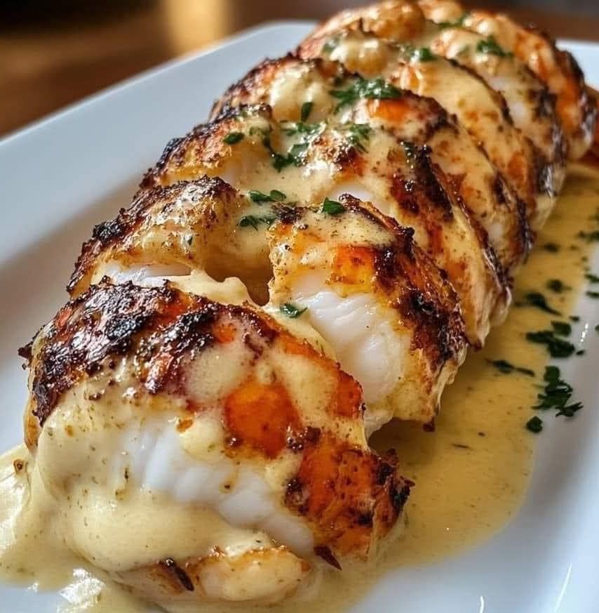 Lobster Tail with Garlic Lemon Butter Sauce