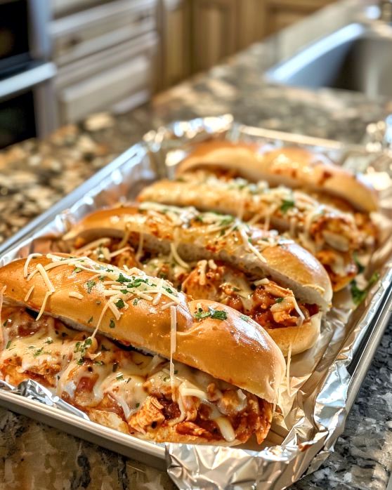 Chicken Parmesan sandwiches