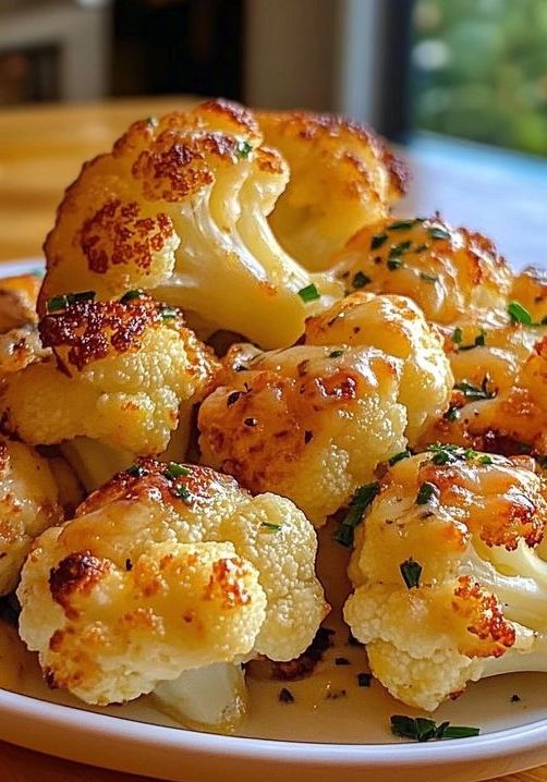 Cheesy Garlic Parmesan Cauliflower