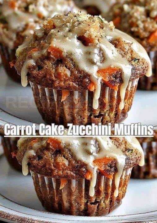 Carrot Cake Zucchini Muffins