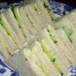 Homemade cucumber sandwiches