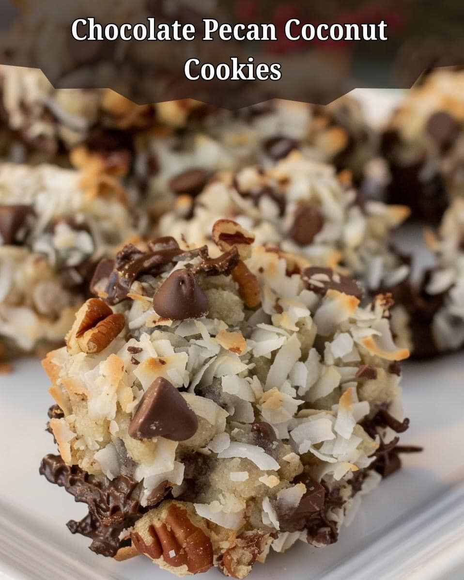 Chocolate Pecan Coconut Cookies