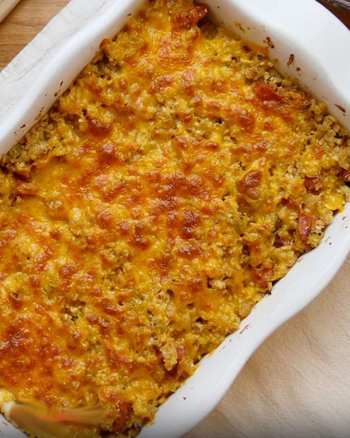 Cheesy Sausage and Rice Casserole