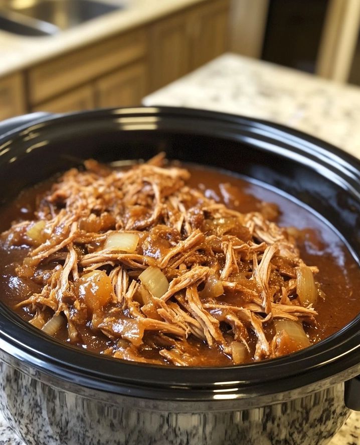 Slow-cooked pulled pork