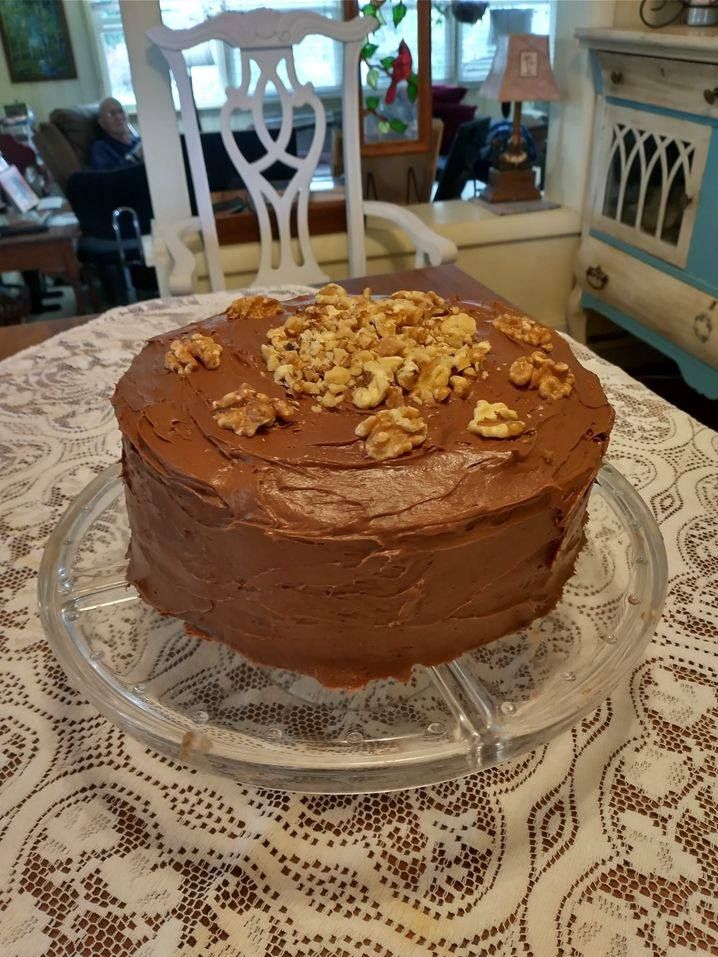 Moist Chocolate Walnut Cake