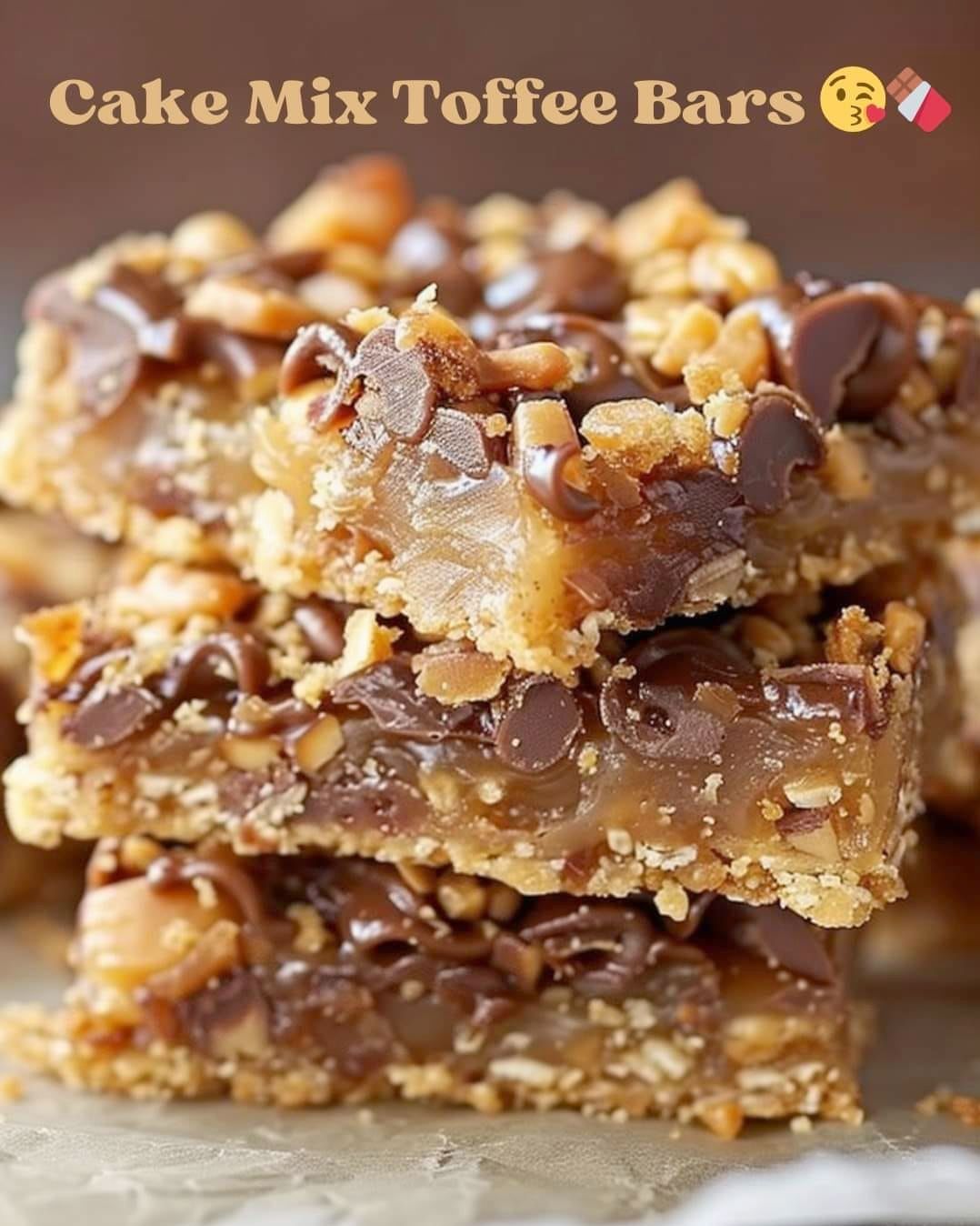 Cake Mix Toffee Bars