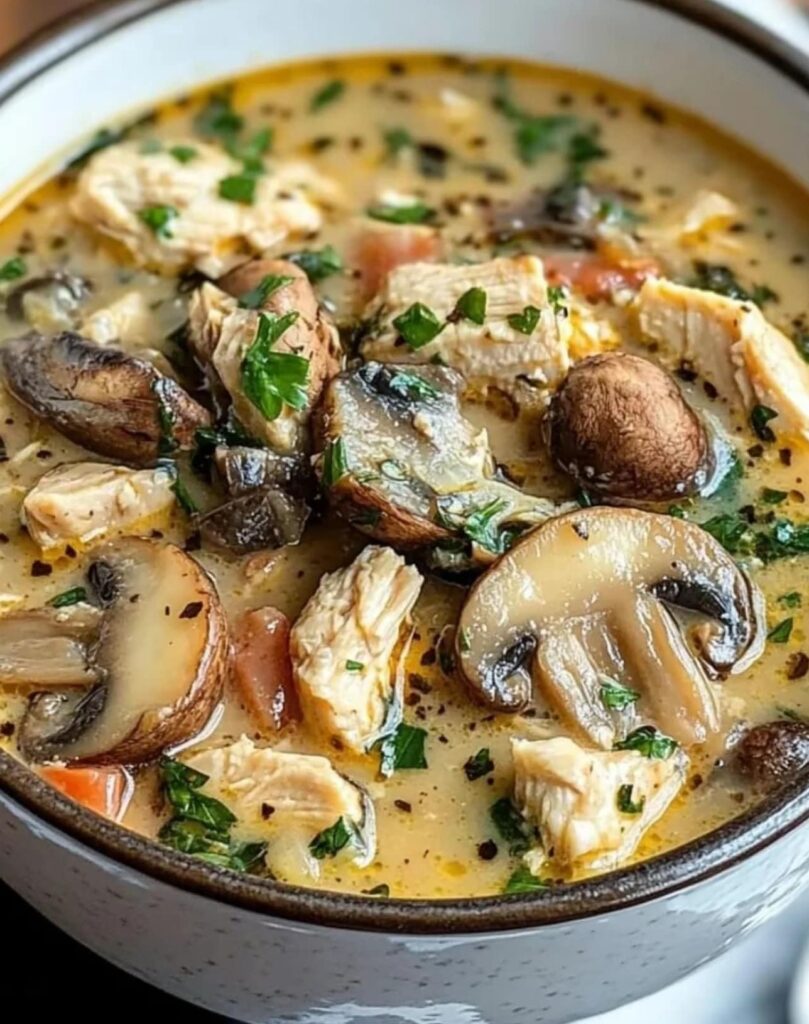 Rotisserie Chicken Mushroom Soup