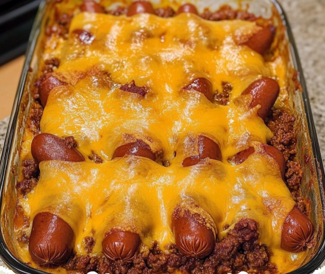 Chili Cheese Dog Casserole